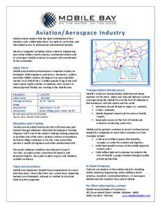 Aviation/Aerospace Industry . aviation leaders find the right combination of low Global