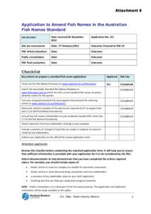 Fish Names Amendment Form