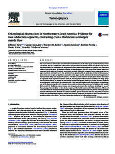 Tectonophysics–67  Contents lists available at ScienceDirect Tectonophysics journal homepage: www.elsevier.com/locate/tecto