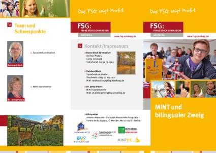 p  Team und Schwerpunkte  Das FSG zeigt Profil