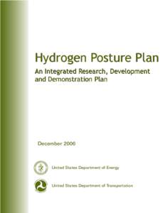 Hydrogen Posture Plan: An Integrated Research, Development and Demonstration Plan