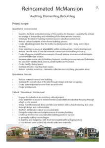 Sustainable architecture / Sustainable building / McMansion / McWords / Urban studies and planning / Adaptive reuse / Green building / Architecture / Construction / Sustainability