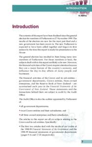 INTRODUCTION B.29[99e] Introduction The contents of this report have been finalised since the general election for members of Parliament on 27 NovemberThe