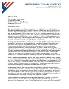 March 29, 2012 The Honorable Daniel Akaka United States Senate SH-141 Hart Senate Office Building Washington, DC[removed]Dear Senator Akaka: