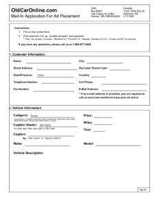 Print Form  USA: BoxCherry St. #160 Sumas, WA, 
