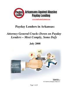 Debt / Economics / Credit / Payday loan / Personal finance / Banking / Arkansas Constitution / Usury / Dustin McDaniel / Financial economics / Loans / Finance