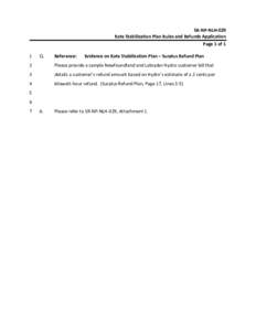 SR‐NP‐NLH‐029  Rate Stabilization Plan Rules and Refunds Application  Page 1 of 1  1   Q. 