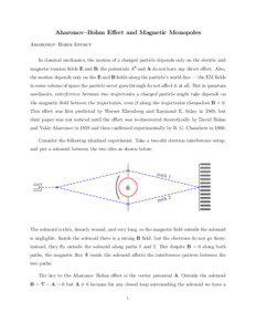 Physical quantities / Physical phenomena / Quantum mechanics / Aharonov–Bohm effect / Magnetic monopole / Dirac string / Magnetic field / Gauge theory / Magnetic flux / Physics / Magnetism / Quantum field theory