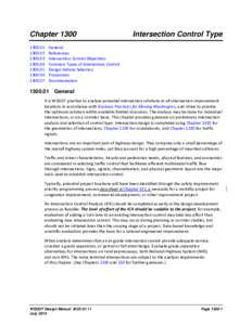 Chapter[removed]Intersection Control Type - Design Manual M 22-01