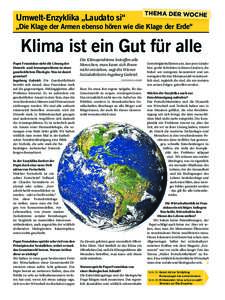 Klima ist ein Gut für alle