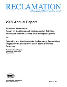 Microsoft Word - Dmitri-2009 FWS Annual BiOp Report DRAFT[removed]to Cindy