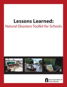 Lessons Learned: Natural Disasters Toolkit for Schools Table of Contents  Letter from the President ......................................................................................... 3