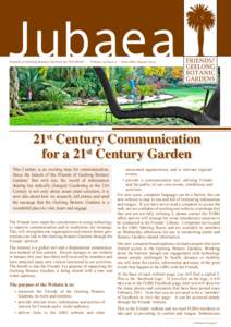 Friends of Geelong Botanic Gardens Inc Newsletter  Volume 14 Issue 3 June/July/August 2014