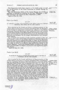 73 S T A T . ]  PUBLIC LAW[removed]J U N E 23, 1959 The Commission shall submit reports on the studies under (a) and (b) of this section to the Joint Committee on Atomic Energy by