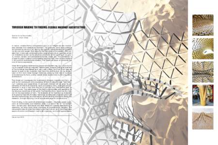 THROUGH MAKING TO FINDING: FLEXIBLE MASONRY ARCHITECTURE Sylwia Anna Sieminska Advisor: Mark West In nature, created forms and patterns give us an insight into the relationship between the material and the form. For exam