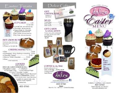 Easter Treats  Dolce Gifts Gift Certificates