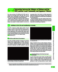 Section  3 Interaction between the Ministry of Defense and the SDF, and the Local Community and Japanese Citizens