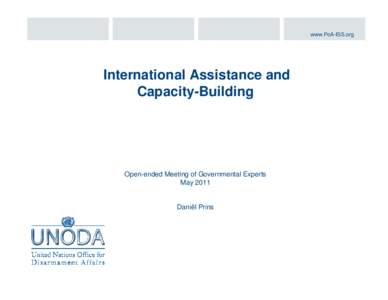 www.PoA-ISS.org  International Assistance and Capacity-Building  Open-ended Meeting of Governmental Experts