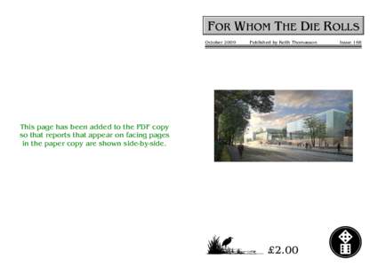 For Whom The Die Rolls #168 - October 2009