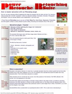 Saturation photoshop plugin for retouching and restoration