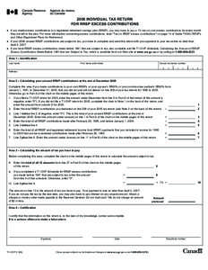 2006 INDIVIDUAL TAX RETURN FOR RRSP EXCESS CONTRIBUTIONS z z z