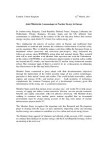 Final Communication on Nuc Energy in EU