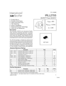 PD- 91380B  IRLL2705 HEXFET® Power MOSFET Surface Mount Dynamic dv/dt Rating