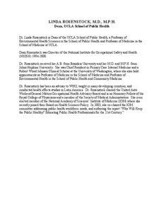 Health / Education in the United States / John Howard / J. Donald Millar / National Institute for Occupational Safety and Health / Linda Rosenstock / Public health