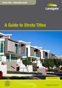 Guide to Strata Titles - Edition 3 07 March 2014 V1.01