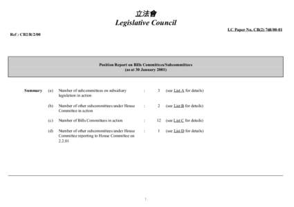 立法會  Legislative Council LC Paper No. CB[removed]Ref : CB2/R/2/00
