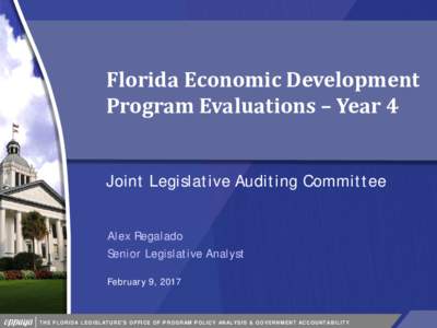 Florida Economic Development Program Evaluations – Year 4