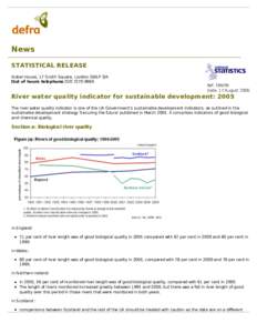 News STATISTICAL RELEASE Nobel House, 17 Smith Square, London SW1P 3JR Out of hours telephoneRef: 384/06