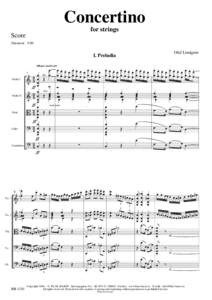 Concertino for strings Score