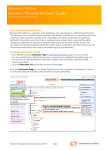 Microsoft Word - Brookers Precedents Guide for College of Law Oct2009v1.doc