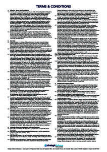 Terms & Conditions 1.	 Effect of Terms and Conditions 1.1	 These Terms & Conditions (“Terms”) govern use of the www.strategicdefenceintelligence. com website (“Website”) (including but not limited to all content 