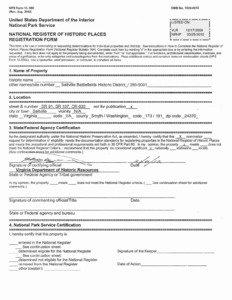 NATIONAL REGISTER FORMS TEMPLATE