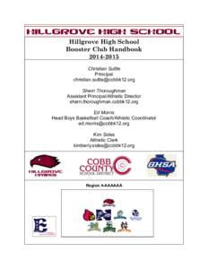Hillgrove High School Booster Club Handbook[removed]Christian Suttle Principal [removed]