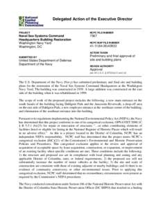 Washington Navy Yard / National Environmental Policy Act / United States Environmental Protection Agency / Historic preservation / National Historic Preservation Act / National Park Service / National Capital Planning Commission / Humanities / Environment of the United States / United States