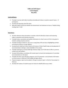 Quitline / Collaborative for High Performance Schools / Wellness / Health / Medicine / Smoking cessation / Drug rehabilitation / Pulaski County Special School District