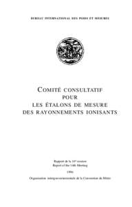 CCRI: Report of the 14th Meeting (1996)
