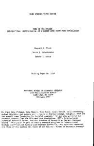 NBER WORKING PAPER SERIES  HERD ON ThE STREET: INFORMATIONAL INEFFICIENCIES IN A MARKET WITH SHORT-TERM SPECULATION  Kenneth A. Froot