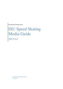 ISU Speed Skating Media Guide