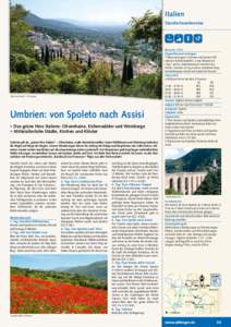 Italien Standortwanderreise 8 Tage  Umbrien: von Spoleto nach Assisi