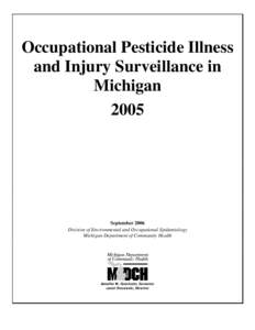 Environmental health / Environmental effects of pesticides / Epidemiology / Occupational safety and health / National Institute for Occupational Safety and Health / Health effects of pesticides / SENSOR-Pesticides / Health / Environment / Pesticides