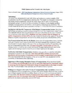 Public Opinion on Rail Transit in the Tulsa Region Source (clickable links): 2008 Tulsa Regional Transportation Survey Executive Summary (August[removed]Tulsa Regional Transportation Survey Charts & Graphs Methodology