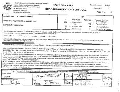 DEPARTMENT OF EDUCATION AND EARLY DEVELOPMHH  Schedule Number: STATE OF ALASKA