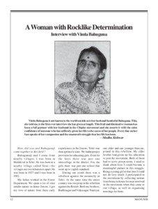 AWoman with Rocklike Determination Interview with Vimla Bahuguna