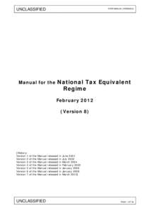 Manual for the National Tax Equivalent Regime February[removed]Version 8)