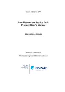 Low Resolution Sea Ice Drift Product User's Manual