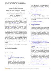 Mills v. Electric Auto-Lite Co., 396 U.S[removed]S.Ct. 616, 24 L.Ed.2d 593, Fed. Sec. L. Rep. P 92,556 based on violation of Securities Exchange Act. Securities Exchange Act of 1934, §§ 14(a), 27 as amended 15 U